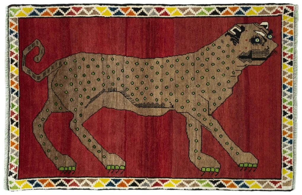 Gabbeh Tappeto 160x110 Rosso (Iran) Annodato A Mano