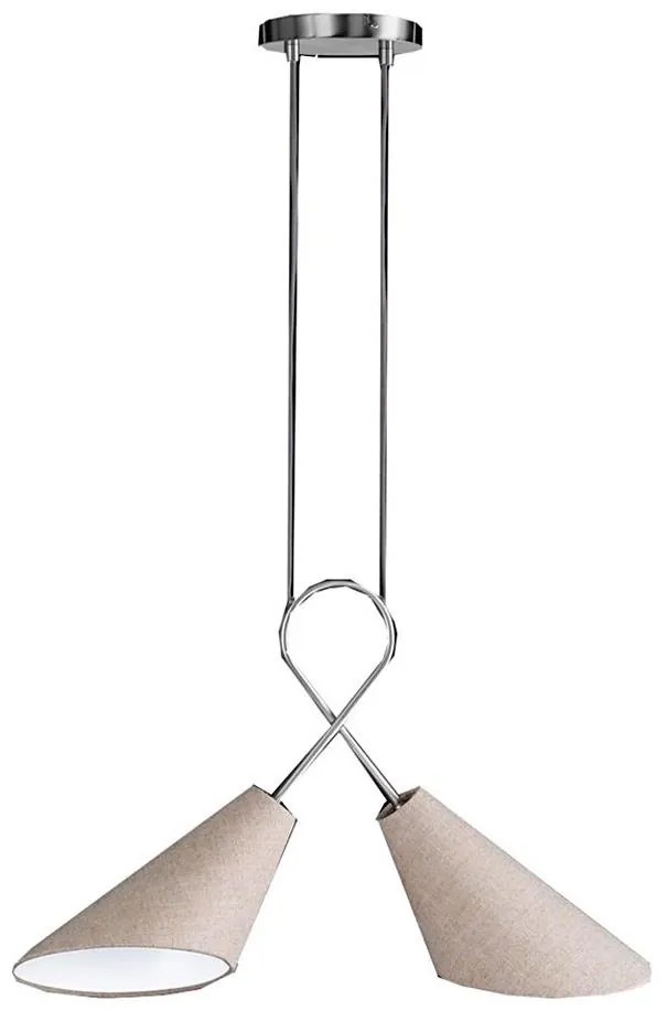 Fischer & Honsel 65170 - Lampadario a sospensione con filo SAGA 2xE27/12W/230V