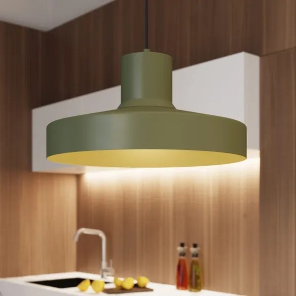 Sollux SL.1705 - Lampadario a sospensione con filo BILO 1xE27/15W/230V diametro 35 cm verde