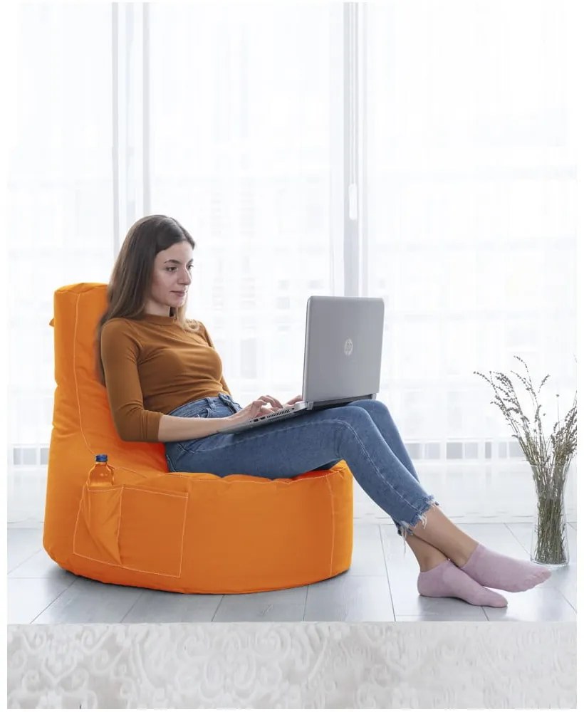 Borsa arancione per sedersi EVA Sport - Floriane Garden