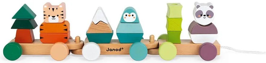 Trenino in legno - La gita degli animali