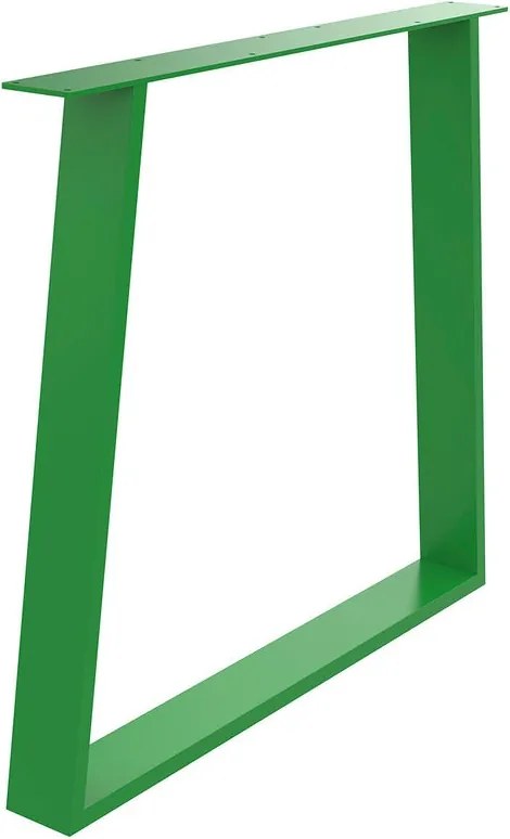 Gamba per mobili STEELMI Trap in acciaio verde lucido L 80 x P 8 x H 71 cm