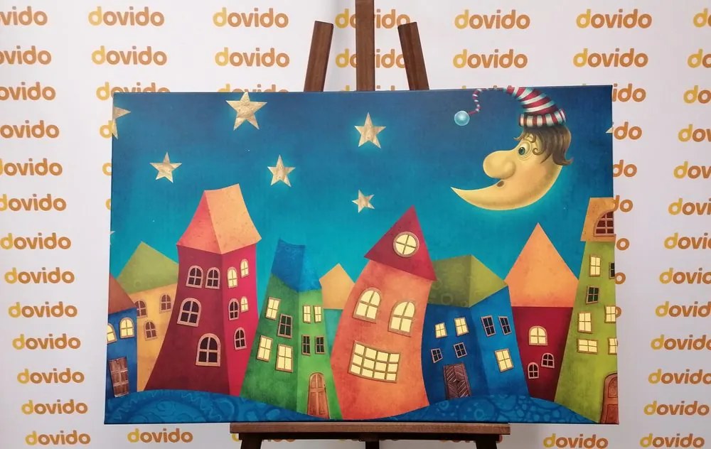 Stampa su tela – Luna sopra la città