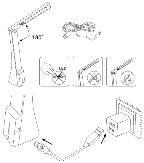 Eglo 97044 - Lampada LED da tavolo LA SECA 1xLED/1,8W/230V bianco