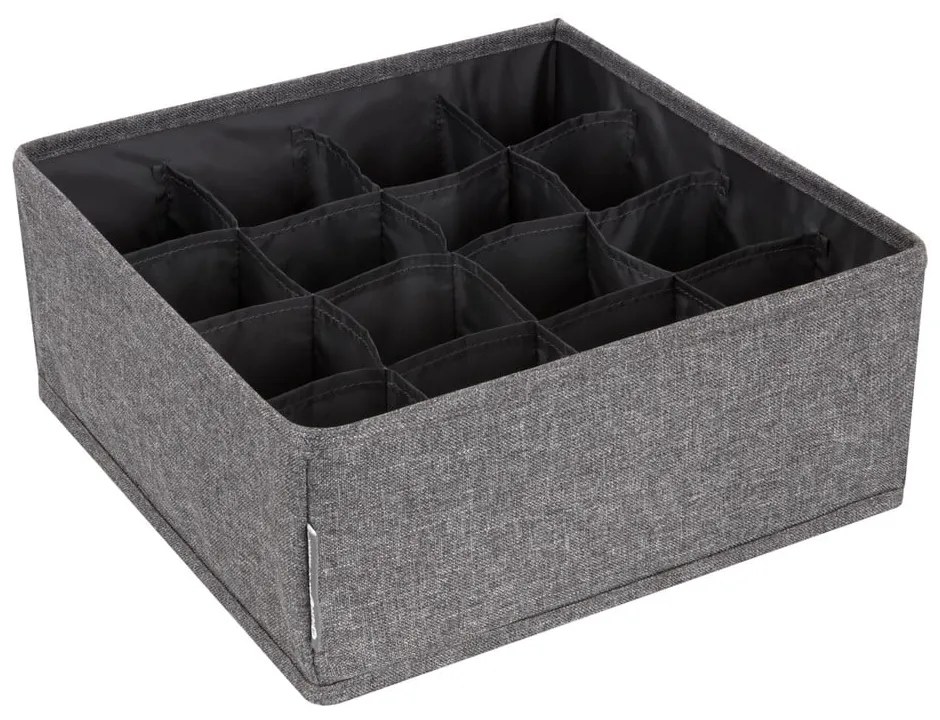 Organizzatore per cassetti grigio con 16 scomparti - Bigso Box of Sweden