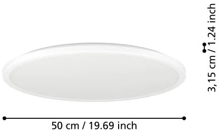 Eglo 901473 - LED RGBW Lampada dimmerabile da esterno ROVITO-Z 16,8W/230V diametro 50 cm IP44 bianco