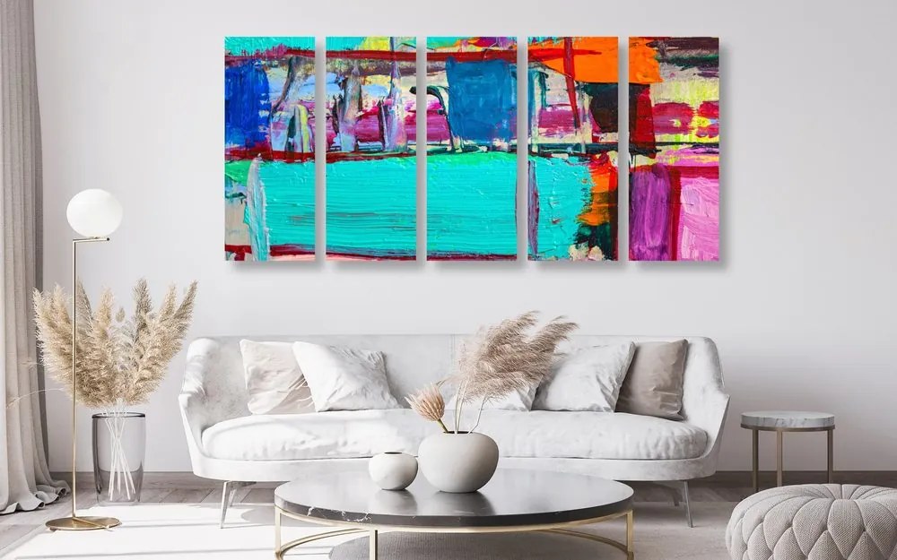 Quadri 5 pezzi – Pittura astratta