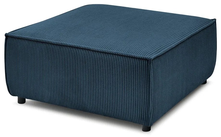 Pouf in velluto a coste blu scuro Nihad modular - Bobochic Paris