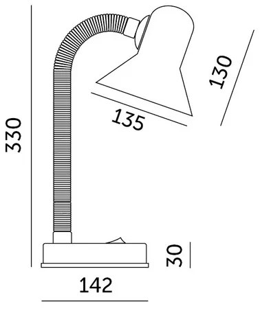 Lampada da tavolo SMIESZEK 1xE27/40W/230V rosa