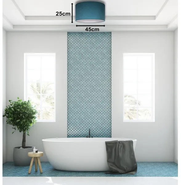 Duolla - Plafoniera BRISTOL 1xE27/15W/230V diametro 45 cm blu/bianco