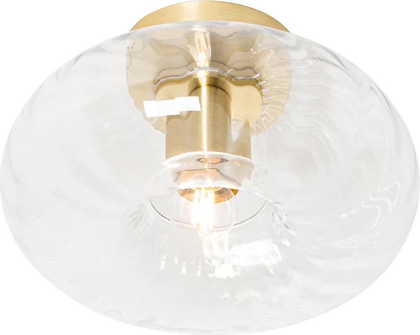 Plafoniera smart oro con vetro incl. Wifi P45 - Ayesha