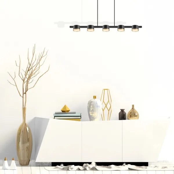 Lampadario LED a sospensione con filo MIRELLA 5xGX53/6W/230V nero