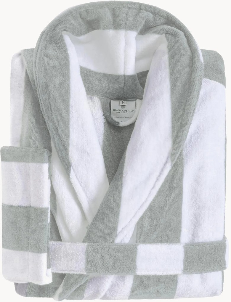 Accappatoio unisex in cotone velour con collo a scialle Forte