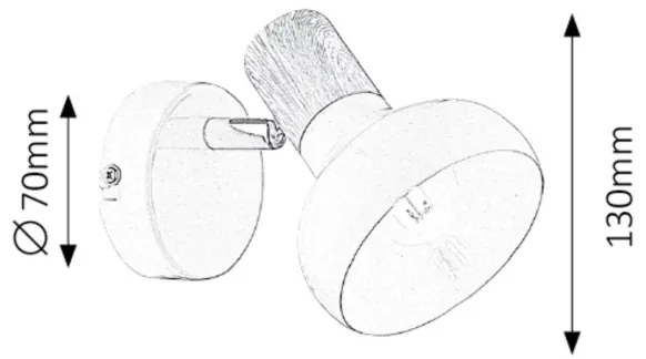 Rabalux 5943 - Faretto da parete HOLLY 1xE14/40W/230V bianco