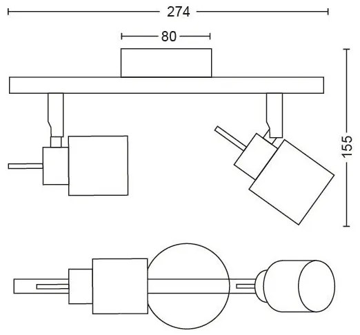 Philips - Faretto MERANTI 2xGU10/35W/230V bianco