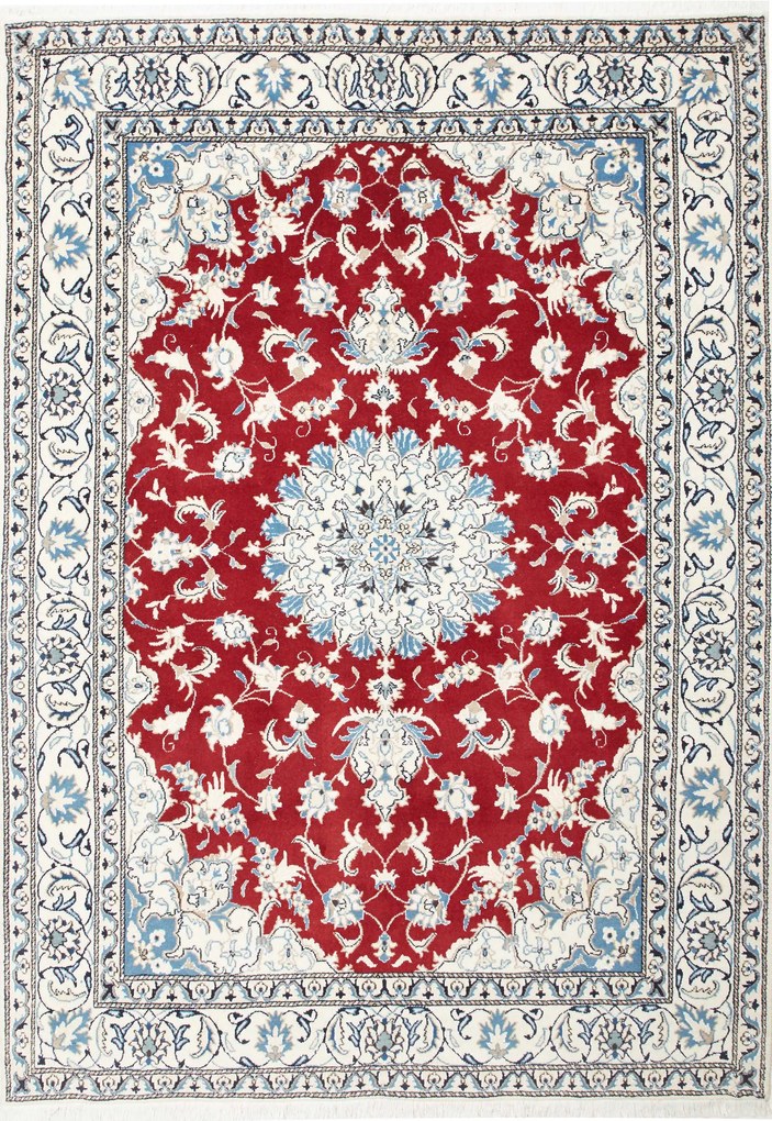 Nain Tappeto 170 x 230 Rosso (Iran) Annodato A Mano