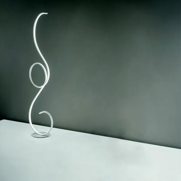 Piantana FLOK a LED in metallo verniciato Bianco H157 cm