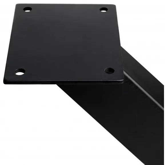 Gambe da tavolo Cross 69,5 cm ad incrocio in acciaio verniciato nero