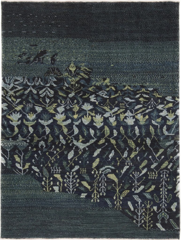 Loribaft Tappeto persiano 150 x 200 Blu (Iran) Annodato A Mano