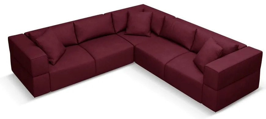 Divano angolare variabile bordeaux Esther - Milo Casa