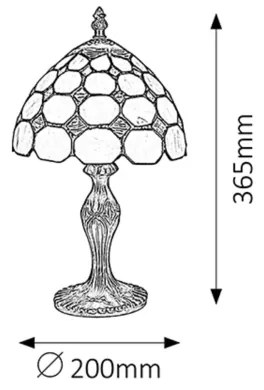 Rabalux 8072 - Lampada da tavolo Tiffany in vetro colorato MARVEL 1xE14/40W/230V