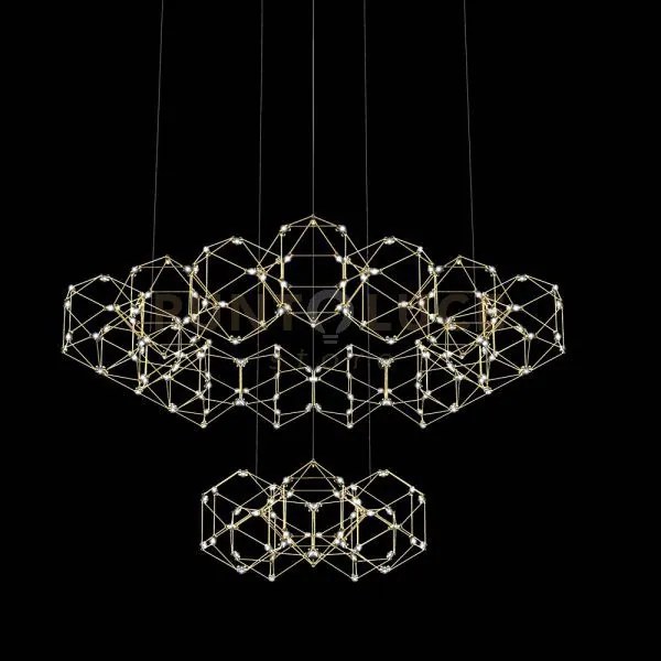 Lucciola 20  lampada a sospensione, ottone, led 3000k 96w, 8160lm, ...