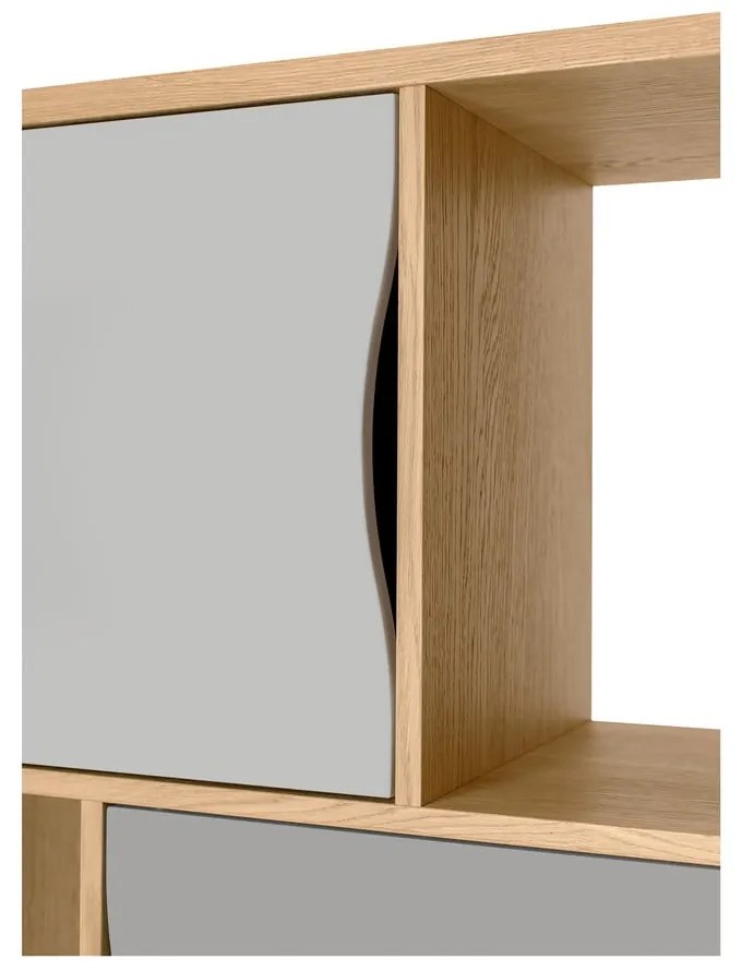 Libreria grigia in rovere 65x191 cm Avon - Woodman