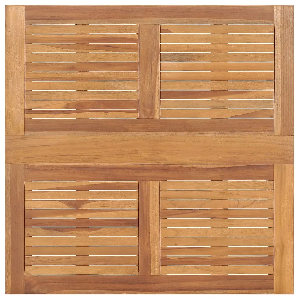 Tavolo da giardino pieghevole 90x90x75 cm in massello di teak