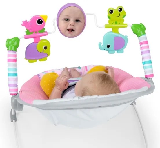 Bright Starts - Dondolo vibrante per bambini PINK PARADISE 1xLR14