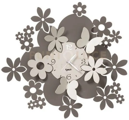 Orologio da parete con fiori daisy fango e avorio in ferro 40cmdidi...