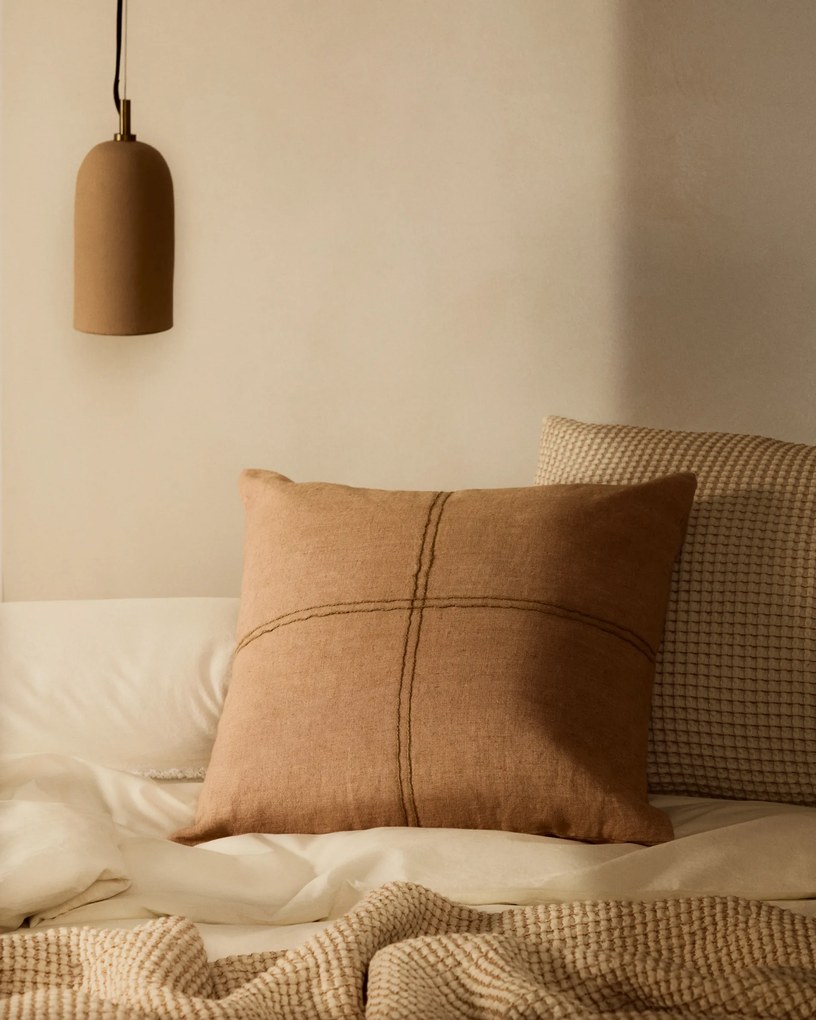 Kave Home - Copriletto Senara 100% cotone beige per letto da 150/160 cm