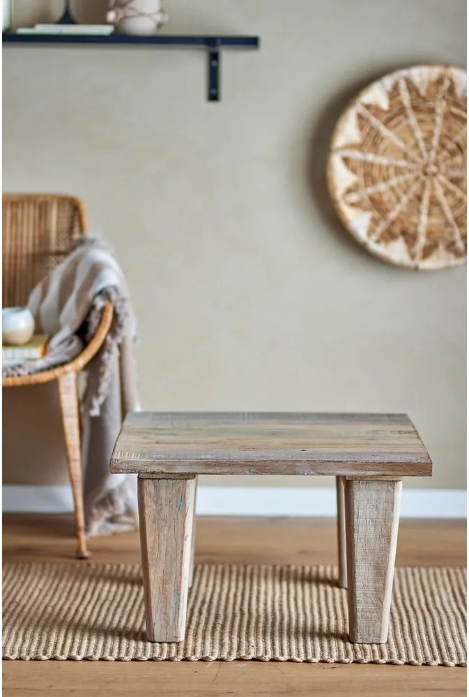 Tavolino in colore naturale 60x60 cm Riber - Bloomingville