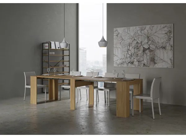 Consolle allungabile 90x48/296 cm Venus Quercia Natura allunghe interne