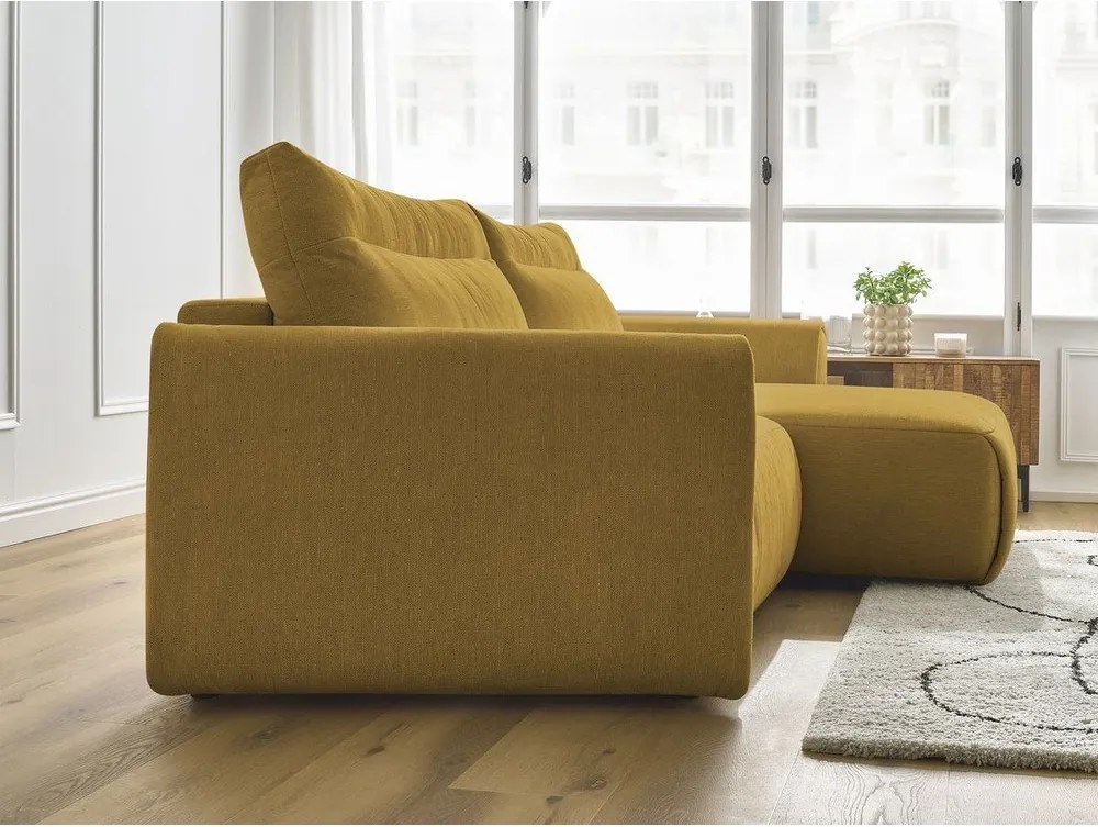 Divano angolare in giallo ocra Aden – Bobochic Paris