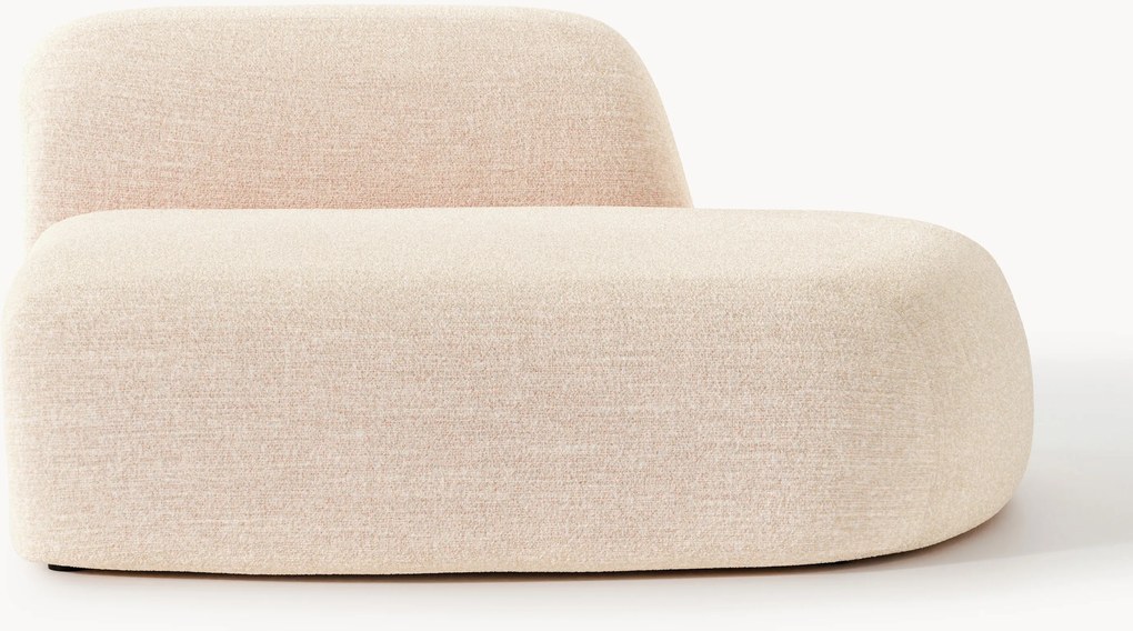 Chaise lounge in bouclé Wolke