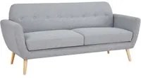 Divano tre posti Scandinavo in Tessuto cm 193x79x86 - SILENTE Colore: Grigio chiaro