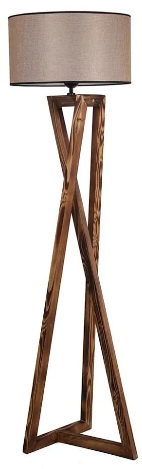 Lampada da terra MACKA 1xE27/60W/230V beige/marrone