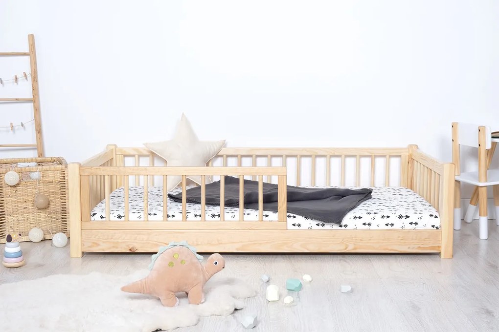 Letto basso per bambini Montessori Ourbaby Minni - naturale - 160x70 cm