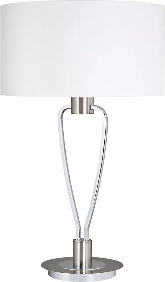 Trio - Lampada da tavolo PARIS 1xE27/60W/230V bianco/cromo lucido