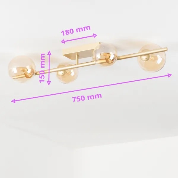 Brilagi - Lampadario a plafone LED MILLA 4xG9/3W/230V oro