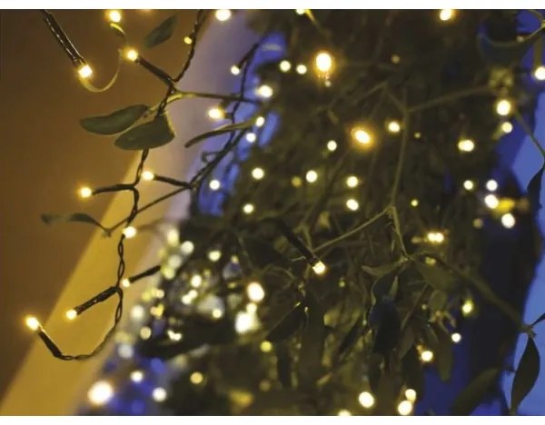 Catena LED natalizia da esterno 600xLED/8 modalità 15m IP44 bianco caldo