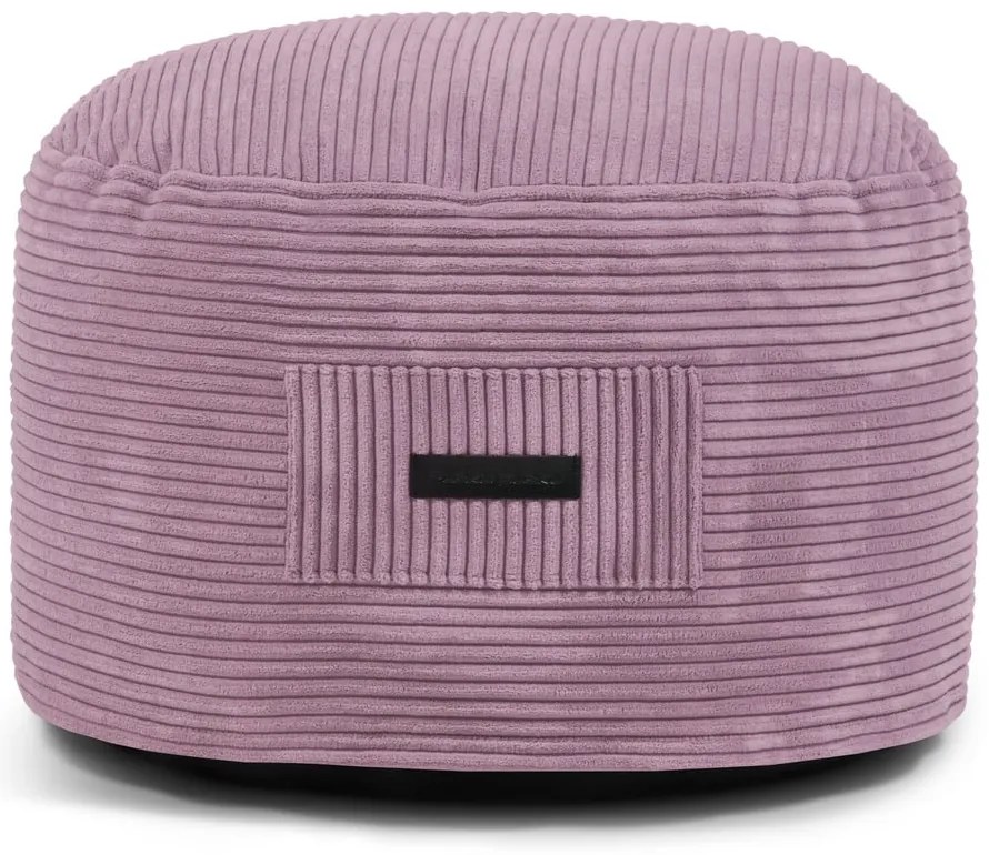 Poggiapiedi viola con rivestimento in velluto a coste Om 60 – SLOWDOWN