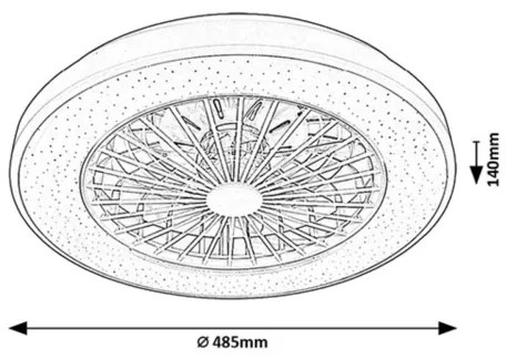 Rabalux 71332 - Lampada LED dimmerabile DALFON 48W/230V 3000-6500K con ventola e