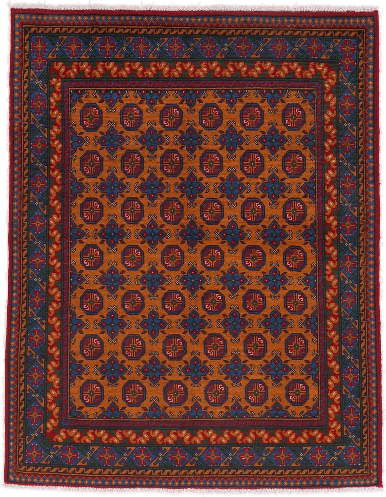 Afghan Tappeto 190 x 150 (Afghanistan) Annodato A Mano