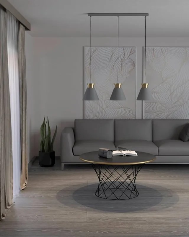 Lampadario Moderno Twicken oro 3x E27 EGLO