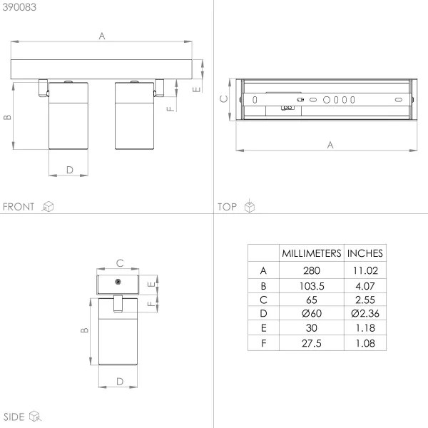 Eglo 390083 - Faretto LED CUMARIBO 2xGU10/4,5W/230V 3000K