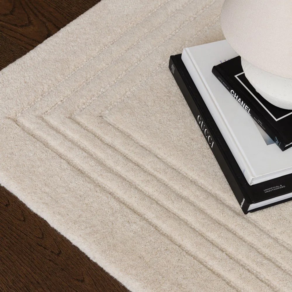 Tappeto in lana avorio tessuto a mano 160x230 cm Orlo Ivory - Asiatic Carpets