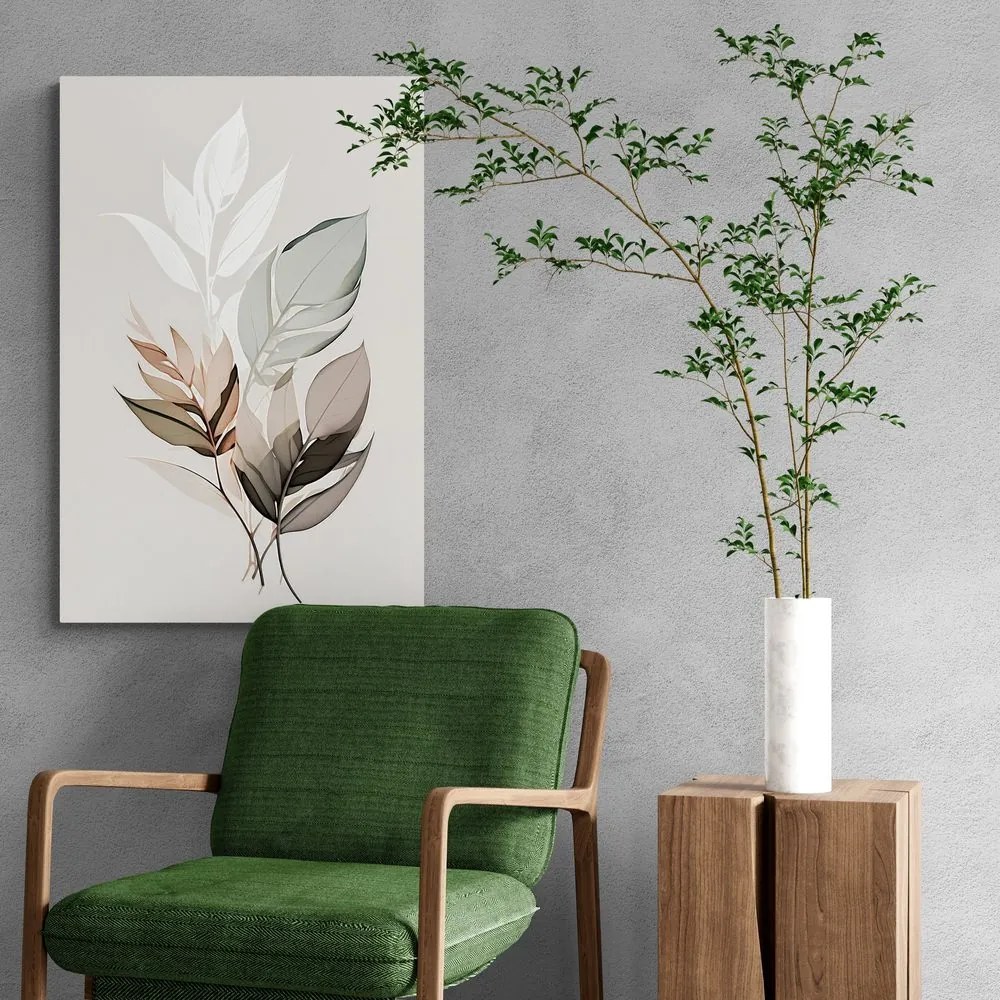 Quadro su tela – Foglie minimaliste