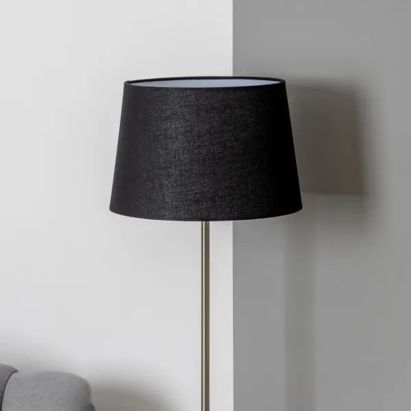 Brilagi - Lampada da terra LED CERIA 1xE27/40W/230V Ø 30 cm nero/cromo opaco