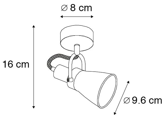 Faretto classico rame - Jos 1